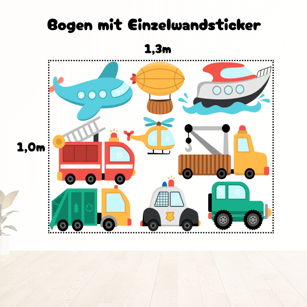 Wandtattoo “Stickerbogen Transport”