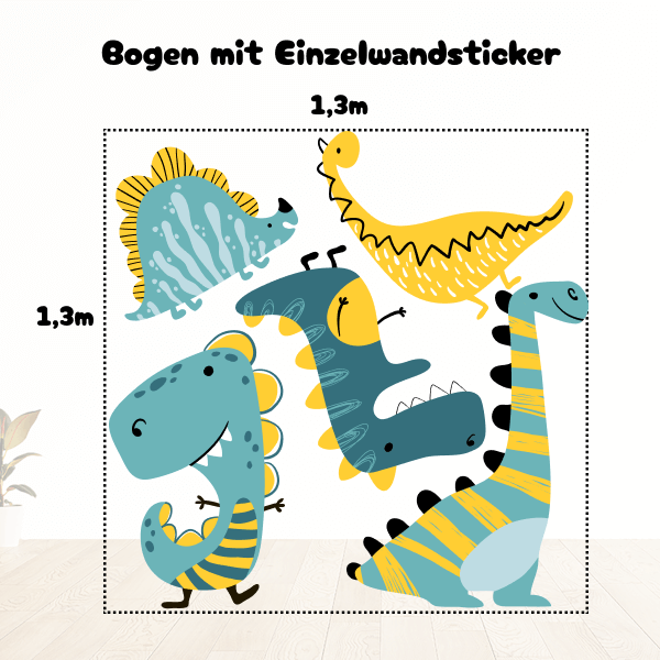Wandtattoo “Stickerbogen Dinosaurier”