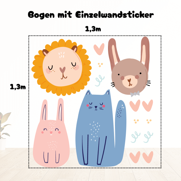 Wandtattoo “Stickerbogen Tiere”